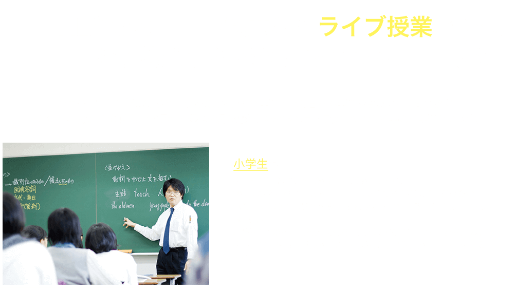 KCLセミナーは熱意のあるライブ授業でお子様の意欲をかきたてます。