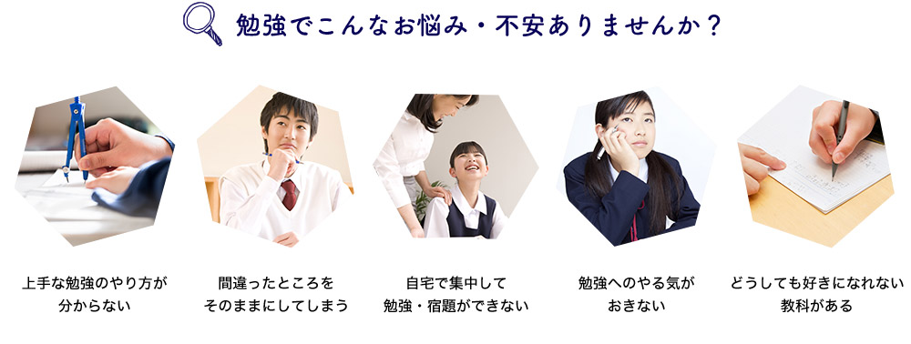お子様の勉強でこんなお悩み・不安はありませんか？